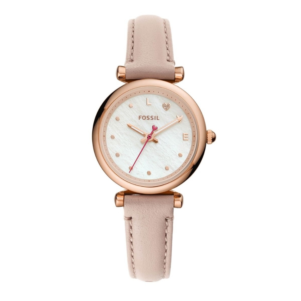 🌼 NWOT Fossil mini leather watch in salmon pink